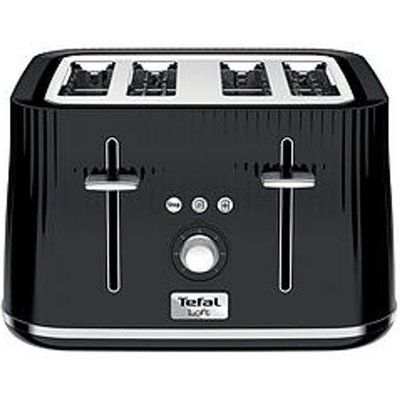 Tefal Loft TT60840 4-Slice Toaster - Piano Black