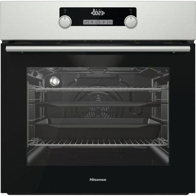 Hisense BSA5221AXUK Electric Oven with Even Bake & Steam Add - Black & Stainless Steel 