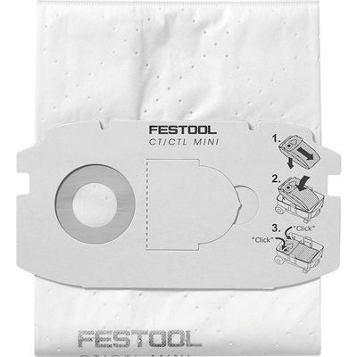 Festool Filter Bag For CT/CTL MIDI Extractors Pack of 5