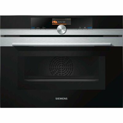Siemens CM676GBS6B iQ700 Electric Self Cleaning Compact Single Oven and Microwave - Stainless Steel