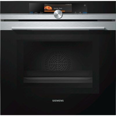 Siemens HM656GNS6B iQ700 Wifi Connected Built In Electric Single Oven with Microwave Function - Stainless Steel