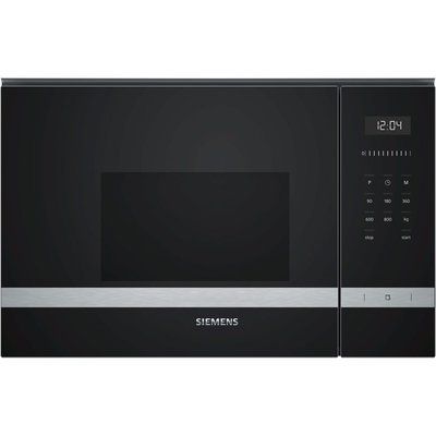 Siemens BF525LMS0B iQ500 20L Built In Microwave Oven For a 60cm Slim Depth Cabinet - Stainless Steel
