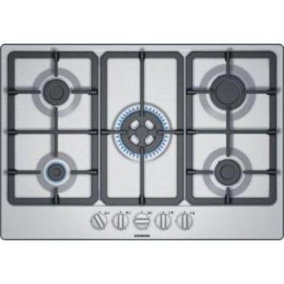 Siemens EG7B5QB90 iQ300 75cm Gas Hob With Cast Iron Pan Stands - Stainless Steel