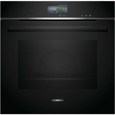 Siemens HR776G1B1B iQ700 Built In Electric Single Oven with Steam Function - Black