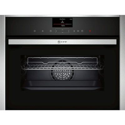 NEFF N90 C17FS32H0B Wifi Connected Built In Compact Electric Single Oven with added Steam Function - Stainless Steel