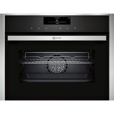 NEFF N90 C18FT56H0B Wifi Connected Built In Compact Electric Single Oven with added Steam Function - Stainless Steel