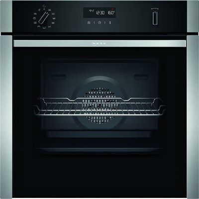 Neff B4ACM5HH0B N50 8 Function SlideAndHide Single Oven With Catalytic Cleaning - Stainless Steel
