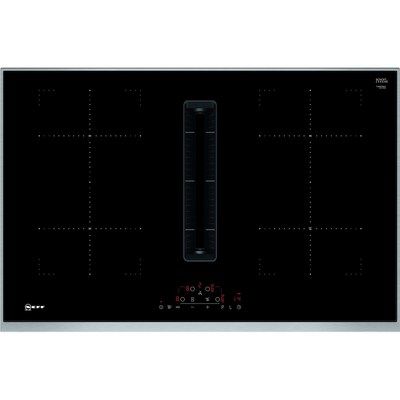 Neff T48TD7BN2 N70 80cm Touch Control 2 Combi Zone Induction Hob With Built-in Extractor - Black