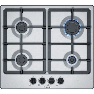Bosch Serie 4 PGP6B5B90 Gas Hob - Stainless Steel
