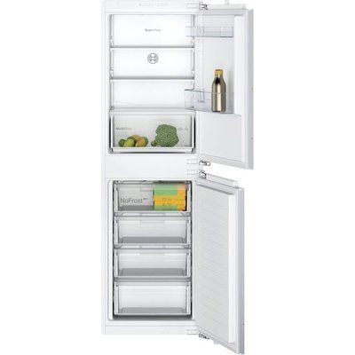 Bosch Serie 2 KIN85NFF0G Integrated 50/50 Frost Free Fridge Freezer with Fixed-mounted Kit - White