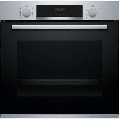 Bosch HRS534BS0B Serie 4 71L Electric Built-in Single Oven With Catalytic Liners - Brushed Steel