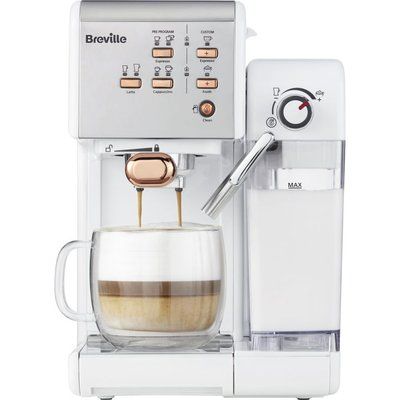 Breville One-Touch VCF108 Coffee Machine - White & Rose Gold