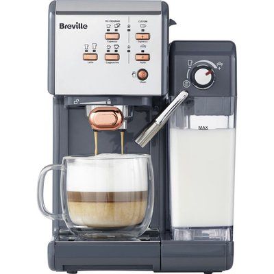 Breville One-Touch VCF109 Coffee Machine - Graphite Grey & Rose Gold