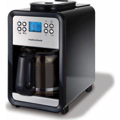 Morphy Richards 4 Cup Grind and Brew 162101 Bean to Cup Coffee Machine - Brushed Steel 