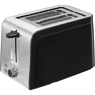 Logik L02TSS17 2-Slice Toaster - Black & Stainless Steel