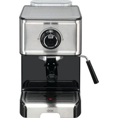 Logik L15EXC19 Espresso Coffee Machine - Stainless Steel & Black