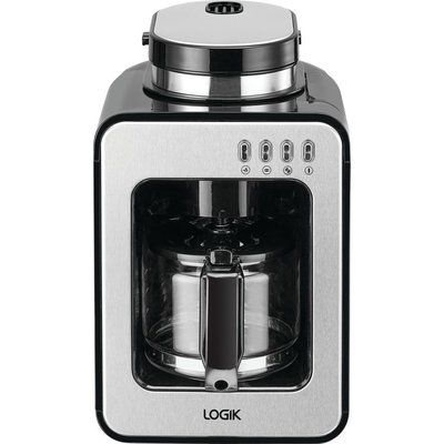 Logik L6CMG221 Bean to Cup Coffee Machine - Black & Stainless Steel 