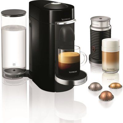 Nespresso by Magimix VertuoPlus Coffee Machine with Aeroccino - Piano Black
