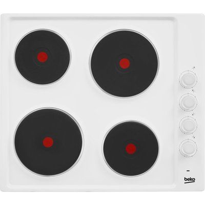 Beko HIZE64101W Electric Solid Plate Hob - White