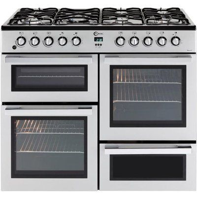 Flavel MLN10FRS Dual Fuel Range Cooker - Silver & Chrome