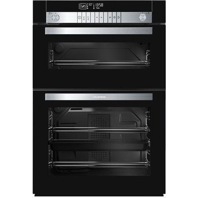 Grundig GEDM47000B Electric Built-under Double Oven - Black