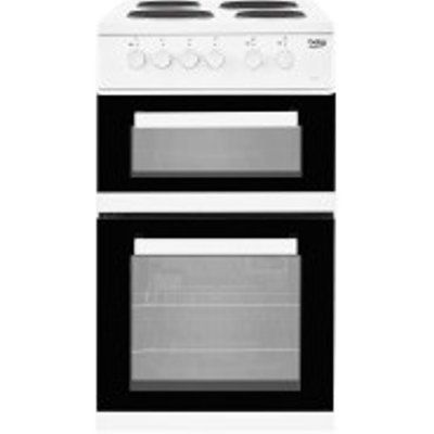 Beko KD533AW Electric Cooker with Solid Plate Hob