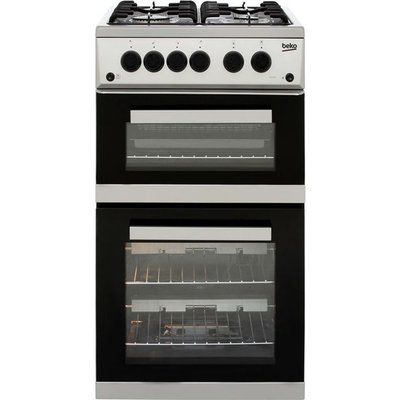 Beko KDG582S 50cm Gas Cooker with Full Width Gas Grill - Silver