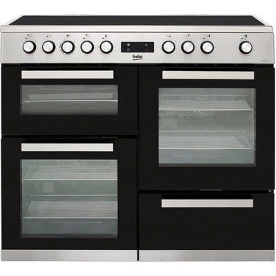 Beko KDVC100X 100cm Electric Range Cooker with Ceramic Hob - Stainless Steel