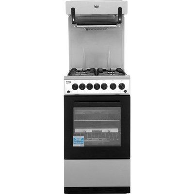 Beko KA52NES 50cm Gas Cooker with Full Width Gas Grill - Silver