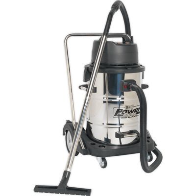 Sealey PC477 Twin Motor Wet and Dry Vacuum Cleaner with Trolley Cart 240v
