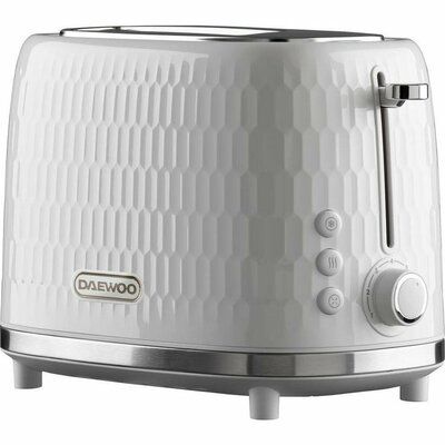 Daewoo Honeycomb SDA2603GE 2-Slice Toaster - White 