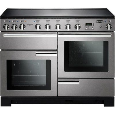 Rangemaster Professional Deluxe 110 Electric Induction Range Cooker - Stainless Steel & Chrome