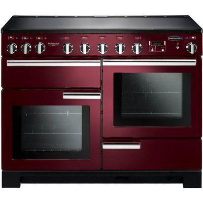 Rangemaster Professional Deluxe 110 Induction Range Cooker - Cranberry & Chrome