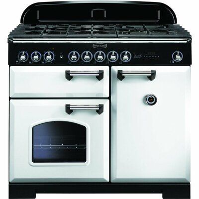 Rangemaster Classic Deluxe CDL100DFFWH/C 100cm Dual Fuel Range Cooker - White