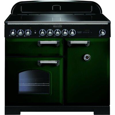 Rangemaster Classic Deluxe CDL100EIRG/C 100cm Electric Range Cooker with Induction Hob - Racing Green