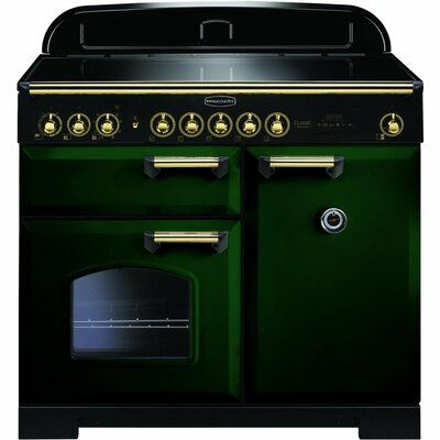Rangemaster Classic Deluxe CDL100EIRG/B 100cm Electric Range Cooker with Induction Hob - Racing Green