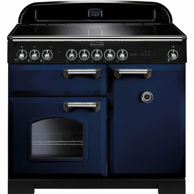 Rangemaster Classic Deluxe CDL100EIRB/C 100cm Electric Range Cooker with Induction Hob - Regal Blue
