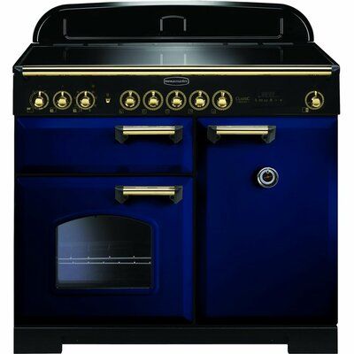 Rangemaster Classic Deluxe CDL100EIRB/B 100cm Electric Range Cooker with Induction Hob - Regal Blue