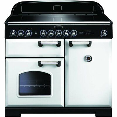 Rangemaster Classic Deluxe CDL100EIWH/C 100cm Electric Range Cooker with Induction Hob - White