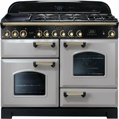 Rangemaster Classic Deluxe CDL110DFFRP/B 110cm Dual Fuel Range Cooker - Royal Pearl