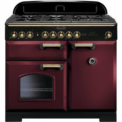 Rangemaster Classic Deluxe CDL100DFFCY/B 100cm Dual Fuel Range Cooker - Cranberry
