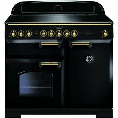 Rangemaster Classic Deluxe CDL100EIBL/B 100cm Electric Range Cooker with Induction Hob - Black