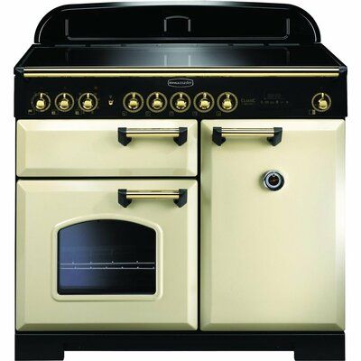 Rangemaster Classic Deluxe CDL100EICR/B 100cm Electric Range Cooker with Induction Hob - Cream