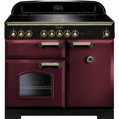 Rangemaster Classic Deluxe CDL100EICY/B 100cm Electric Range Cooker with Induction Hob - Cranberry