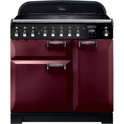 Rangemaster Elan Deluxe ELA90EICY 90cm Electric Range Cooker with Induction Hob - Cranberry