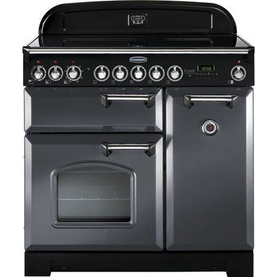 Rangemaster Classic Deluxe CDL90EISL/C 90cm Electric Range Cooker with Induction Hob - Slate Grey