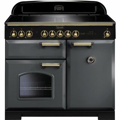 Rangemaster Classic Deluxe CDL100EISL/B 100cm Electric Range Cooker with Induction Hob - Slate