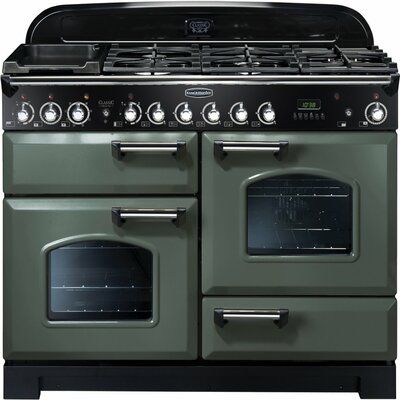 Rangemaster Classic Deluxe CDL110DFFMG/C 110cm Dual Fuel Range Cooker - Mineral Green