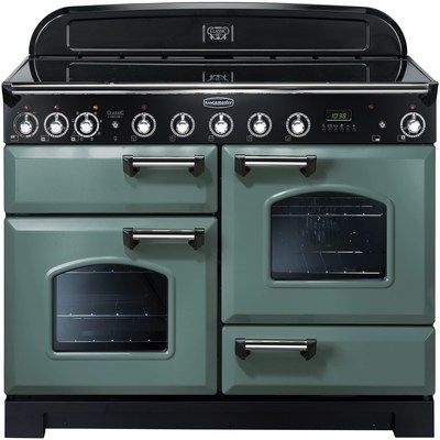 Rangemaster CDL110EIMGC Classic Deluxe 110cm Electric Range Cooker with Induction Hob - Mineral Green