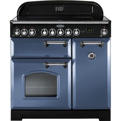Rangemaster CDL90EISBC Classic Deluxe 90cm Electric Range Cooker with Induction Hob - Stone Blue